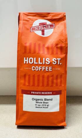 Hollis St. Coffee 686467012833 Organic Blend Whole Bean 11oz. 312g Bb July 15 2022
