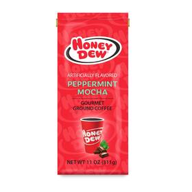 Honey Dew Donuts 445029257258 Peppermint Mocha Flavored Ground Gourmet Coffee 11 Oz