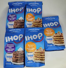 Ihop 043000092071 3 Buttery Syrup And 2 Chocolate Chip Flavored Premium Ground Coffee 11 Oz Bag