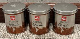 Illy 003753939926 Brasile Arabica Ground Coffee 4.4 Oz Lot 3 Tin Can Sealed 6/2026 New