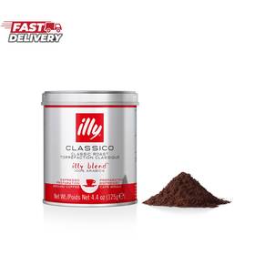Illy 313037879816 Ground Coffee Espresso - 100% Arabica Classico Medium Roast