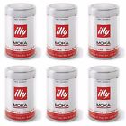 Illy 6 Pack Espresso Moka Ground Coffee Red Band 250g 8.8 Ounces 003753915050