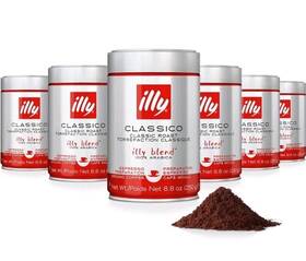 Illy 733412444468 Ground Coffee Espresso - 100% Arabica Classico Medium Roast 6pk