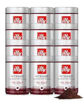 8.00375e Illy 12 Ground Espresso Coffee Classico Medium Roast 100% Arabica Premium Italian