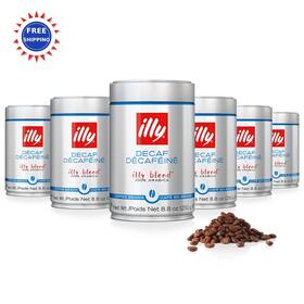 8835 Illy Decaf Coffee Whole Bean 8oz 6 Pack Classico Medium Roast Decaffeinated