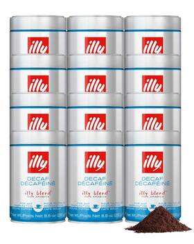 8838 Illy Decaf Ground Espresso Coffee Classico 8.8 Ounce Pack Of 12