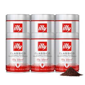 8866 Illy Classico Medium Roast Ground Moka Coffee - 8.8oz 6 Pack Exp. 11/26