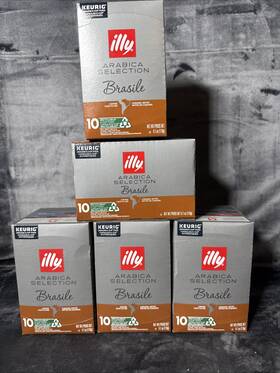 Illy Usa 733411177749 Lot Of 5 - Sealed Arabica Selection Brasile Coffee 8.8 Oz Caramel Notes