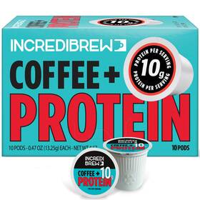 Incredibrew 860012101863 Coffee Keto Friendly With No Sugar Medium-dark Roast Recyclable Pods 10 Co