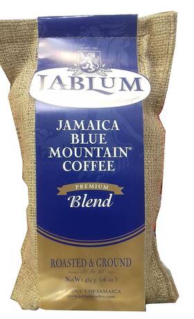 Jablum 647026413072 Jamaica Blue Mountain Blend Ground Coffee 16 Ounces