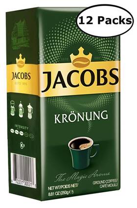 212938 Jacobs Kronung Ground Coffee 8.81 Oz Pack Of 12