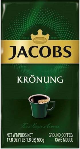 60392-4 Jacobs Kronung Ground Coffee 500 Gram / 17.6 Ounce Pack Of 1