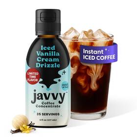 Javvy 850057798067 Cold Brew Concentrate Iced Vanilla Cream Drizzle 35 Servings Limited Flavor