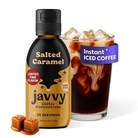 Javvy 850057798371 Coffee Concentrate Cold Brew Arabica 35 Servings Hot Iced Salted Caramel