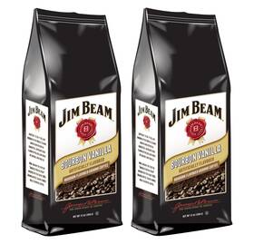 Jim Beam 719918522121 Bourbon Vanilla Flavored Ground Coffee 2 Bags 12 Oz Ea