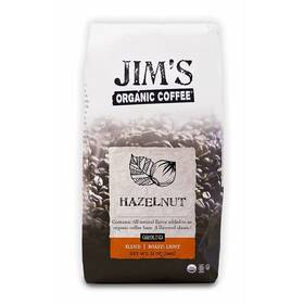 Jims Organic Coffee 696228706888 2 Pack - Jim S Hazelnut Flavored Blend Light Roast Ground 12oz