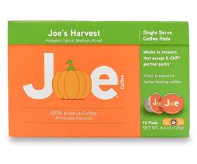 Joes Coffee 022944217245 Joe Harvest Pumpkin Spice Ground 12 Single Serve Cups Keurig