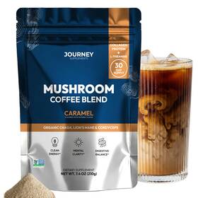 Journey Supplements 860013054656 Mushroom Coffee With Collagen Caramel Blend Adaptogenic Instant For