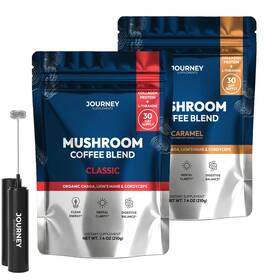 Journey Supplements 860013054823 Mushroom Coffee With Collagen Bundle Classic Caramel Flavors 60 Servings T