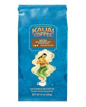 Kauai Coffee 692622141539 Mocha Macadamia Nut Medium Roast - Ground 24 Oz Package