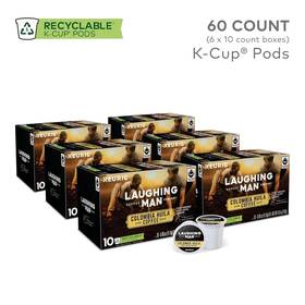 Keurig 611247367452 Lot Of 60x Laughing Man Colombia Huila K-cup Pods Dark Roast Coffee