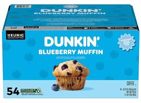 Keurig 881334017458 Dunkinft Blueberry Muffin Ground Coffee Medium Roast K-cup Pods 54 Ct