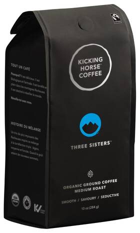 Kicking Horse 445019494434 Coffee Three Sisters Medium Roast Ground Certified Organic Fai