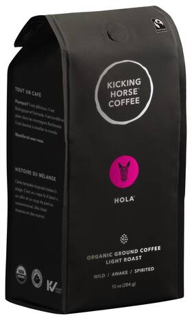50042-6-fc Kicking Horse Coffee Hola Light Roast Ground 284 G Pack Of 6 - Certified Orga