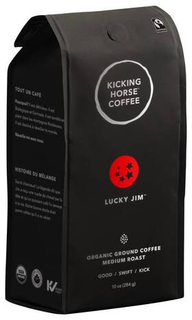 Kicking Horse 629070910318 Coffee Lucky Jim Medium Roast Organic Ground 10 Oz