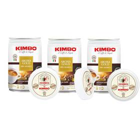 Kimbo 445012755723 Aroma Gold 100% Arabica Ground Coffee Medium Dark Roast 9/13 Intensity