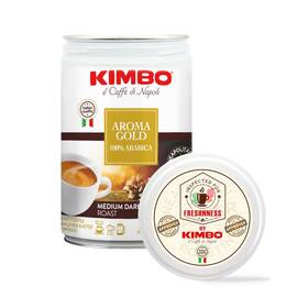 O1533 Kimbo Aroma Gold 100% Arabica Ground Coffee Medium Dark Roast 9/13 Intensi