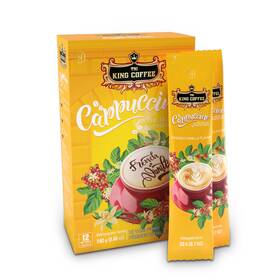 5200114 King Coffee - Cappuccino French Vanilla Box 12 Sticks X 20g/0.7oz 240g/8.46oz