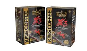 5200181 King Coffee 3in1 Instant X3 - Box 12 Sticks X 0.95oz 27g Halal 2 Boxes