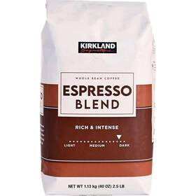 1726068 Kirkland Signature Dark Roast Espresso Blend Coffee 2.5 Lbs