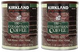 Kirkland 657814701373 Signature Swa 100% Colombian Coffee Supremo Bean Dark Roast-fine G