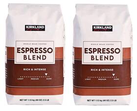 Kirkland 784672610261 Pack Of 2 Signature Dark Roast Espresso Blend Coffee Roasted By