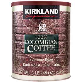 Kirkland Signature 445050041000 100% Colombian Coffee Dark Roast 3 Lbs