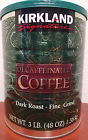 Kirkland Signature Decaffeinated Coffee Dark Roast Fine Grind 3lb 096619462421