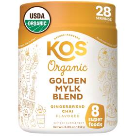 Kos 850015510007 Golden Mylk With Tumeric And Ginger Organic Superfood Latte Powder Adapto