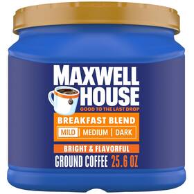 00043000070352 Kraft Foods Maxwell House Breakfast Blend Mild Roast Ground Coffee 25.6 Oz Canister