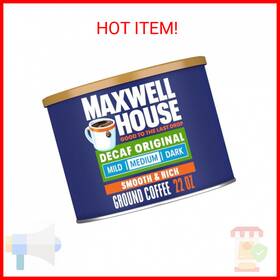 00043000063521 Kraft-heinz Maxwell House Decaf Original Medium Roast Ground Coffee 22 Oz Canister