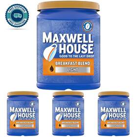 10043000088026 Kraft Heinz Maxwell House Breakfast Blend Ground Coffee 38.8 Oz Canister Pack Of 4
