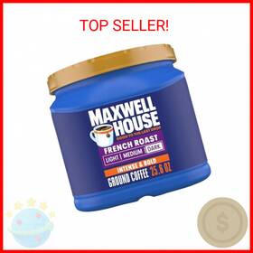 Kraft Heinz Company 313051111138 Maxwell House French Roast Dark Ground Coffee 1.6 Pounds 25.6 Oz Canis