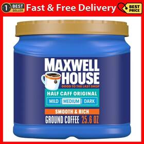 Kraft Heinz Company 445043674635 Maxwell House Half Caff Ground Coffee 25.6 Oz. Canister
