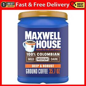 Kraft Heinz Company 711181907872 Maxwell House 100% Colombian Ground Coffee 35.7 Oz Canister Medium
