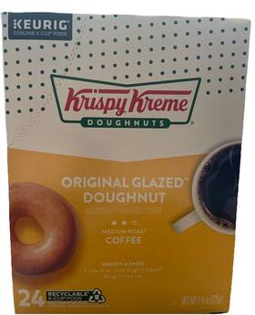 Krispy Kreme Doughnuts 611247372210 New Original Glazed Doughnut Coffee 24 Count K-cups Keurig Genuine