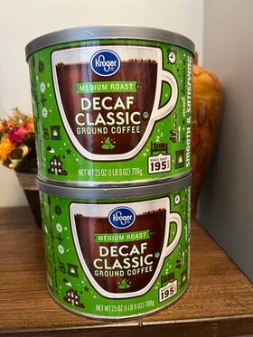 Kroger 011110002341 Medium Roast Decaf Classic Ground Coffee 50oz Pk Of 2 Better Than Folgers