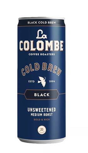 La Colombe Coffee 604913005345 12 Pack- Iced Cold Brew Black Unsweetened Medium Roast 220mg