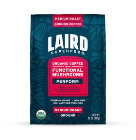 Laird Superfood 313057179163 Peruvian Medium Roast Coffee With Functional Mushrooms Certifie