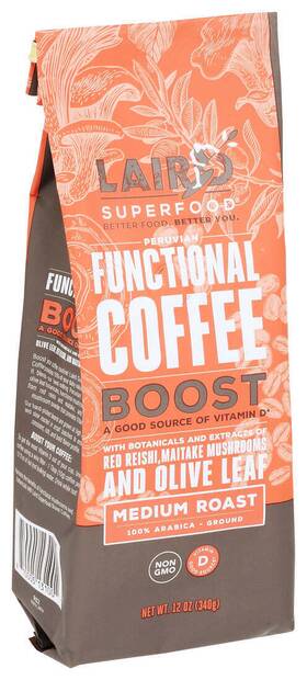 Laird Superfood 810005131001 Boost Medium Roast Ground Coffee 12 Oz